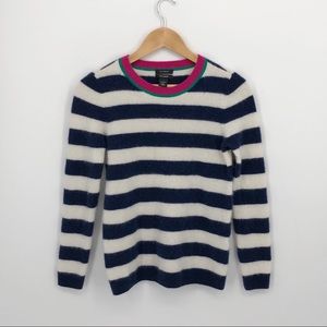 Halogen striped 100% cashmere sweater